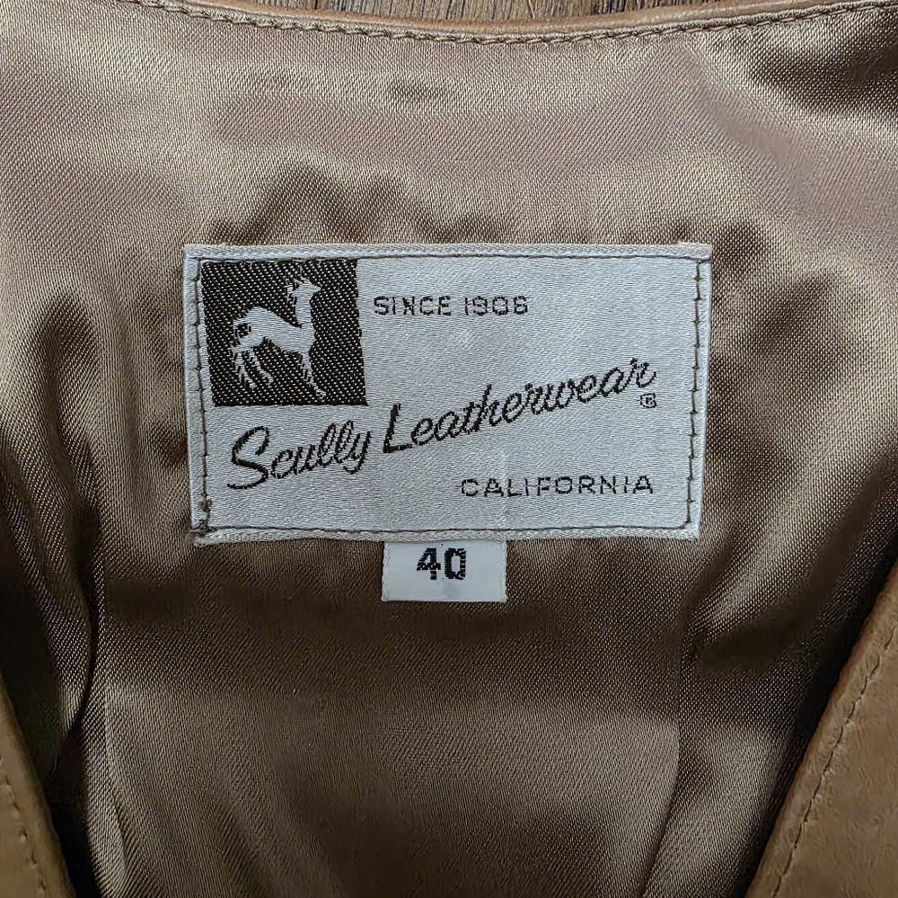 Scully Tan Leather Vest for Men - Picture 2 of 4